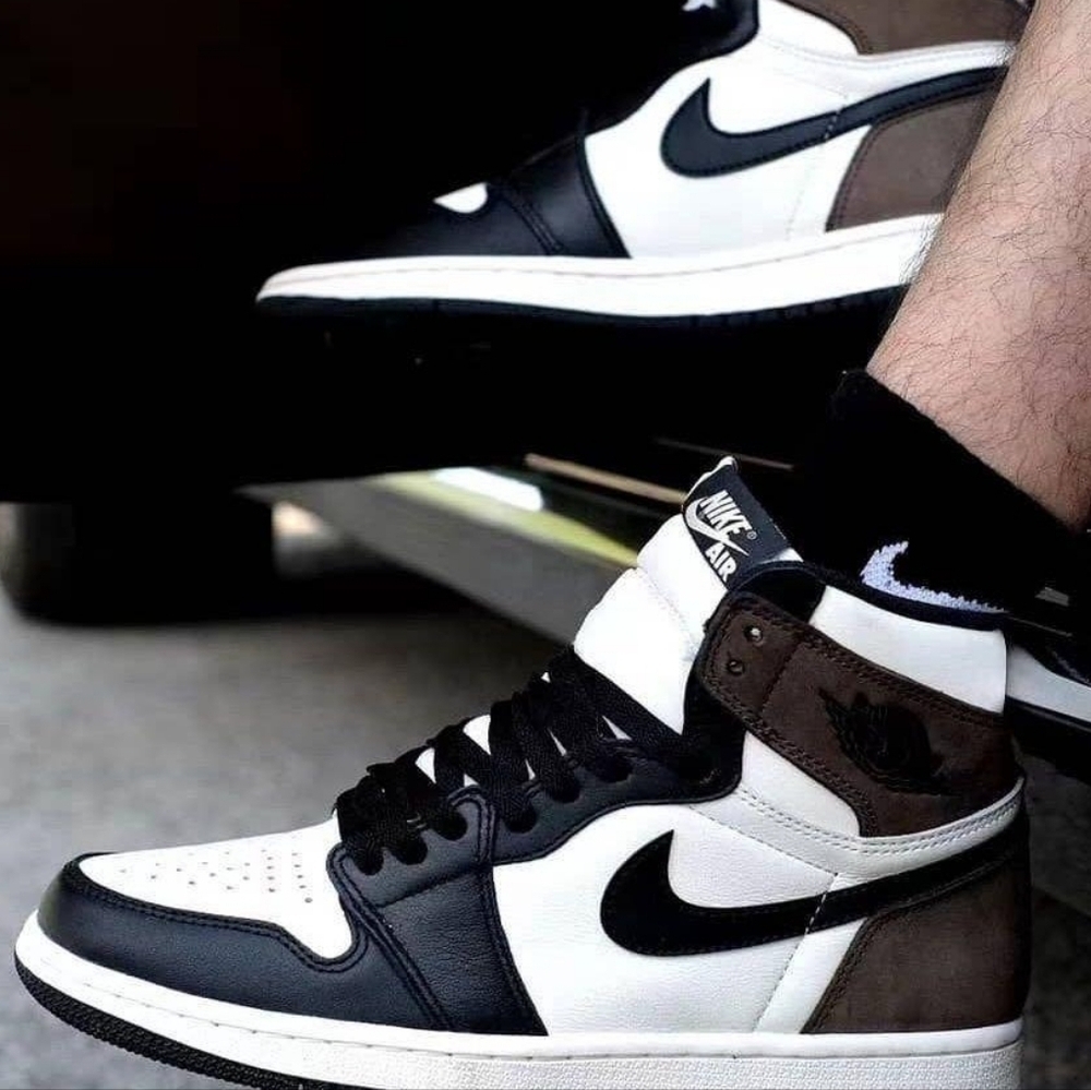 Air Jordan Retro 1 Og High Dark Mocha Multicolor Shoes 10 Mens